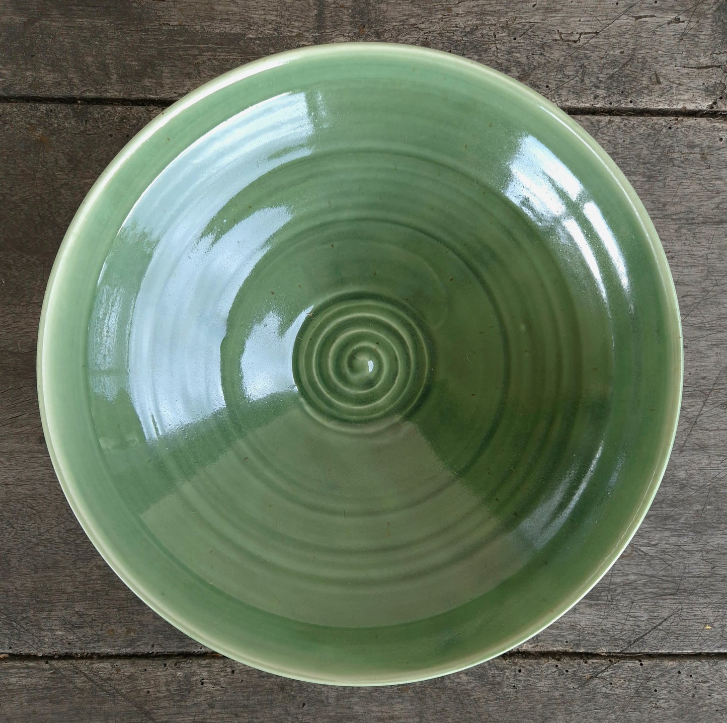 Serving Bowl - Deep Green (Gentle Curve I)