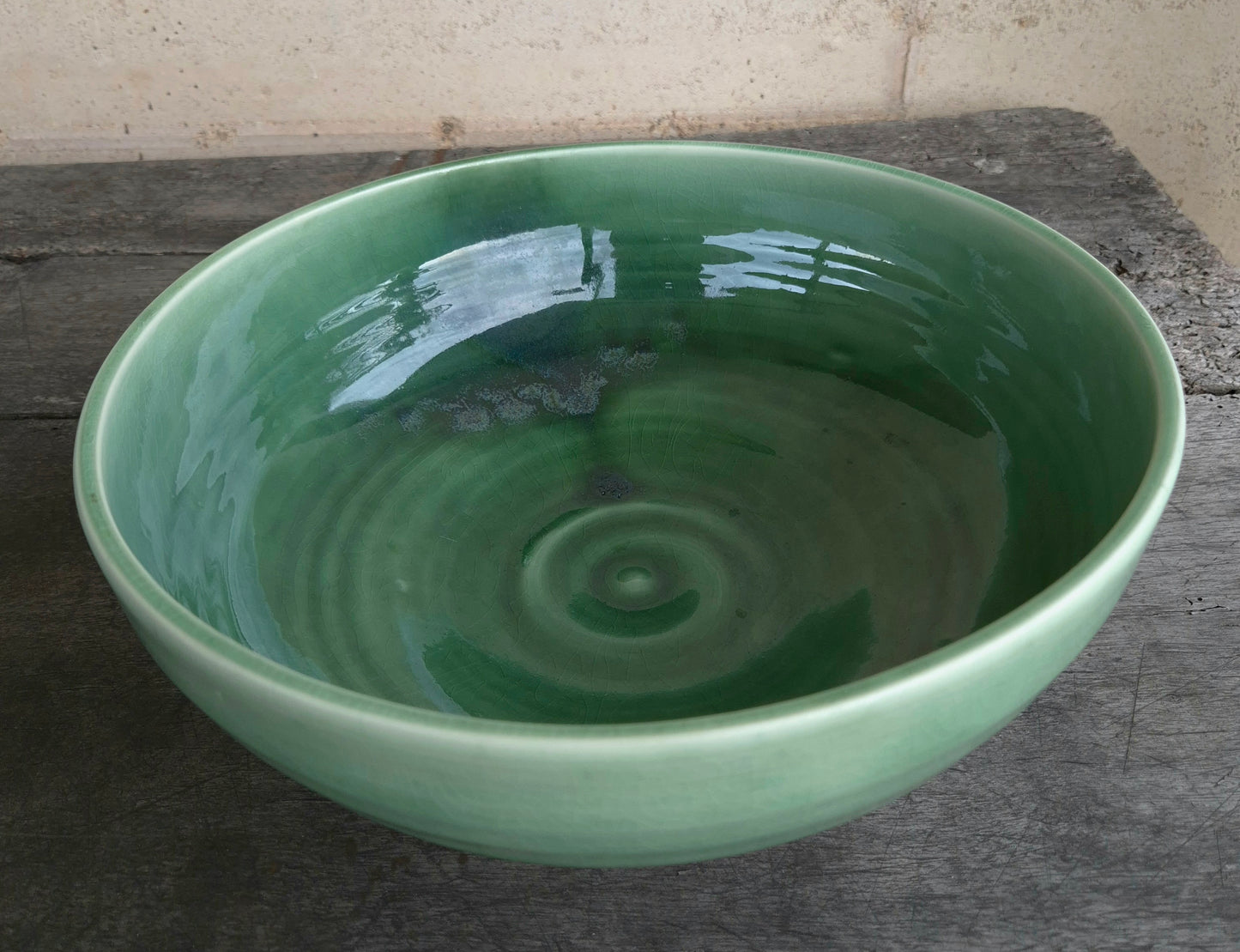 Serving Bowl - Deep Green (Deep Curve I)