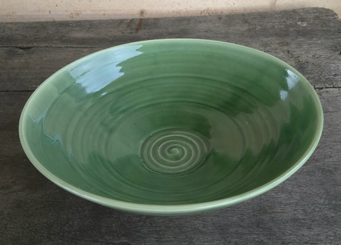 Serving Bowl - Deep Green (Gentle Curve I)