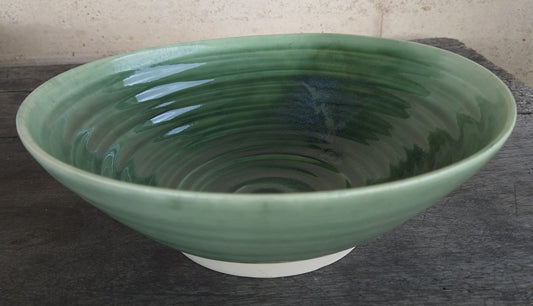 Serving Bowl - Deep Green (Open Form I)