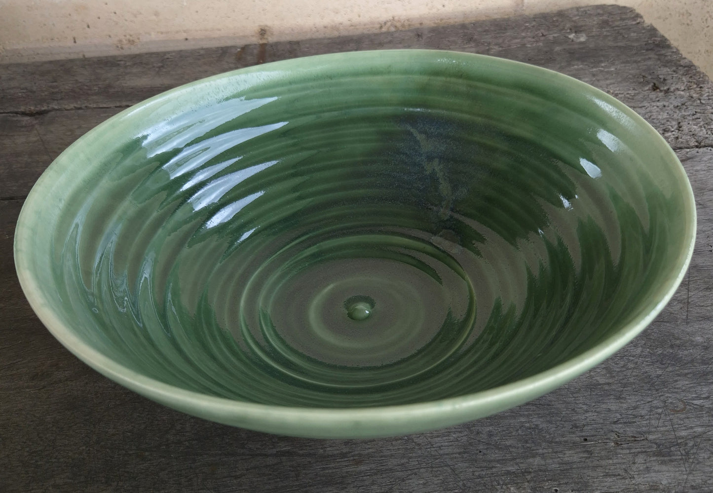 Serving Bowl - Deep Green (Open Form I)